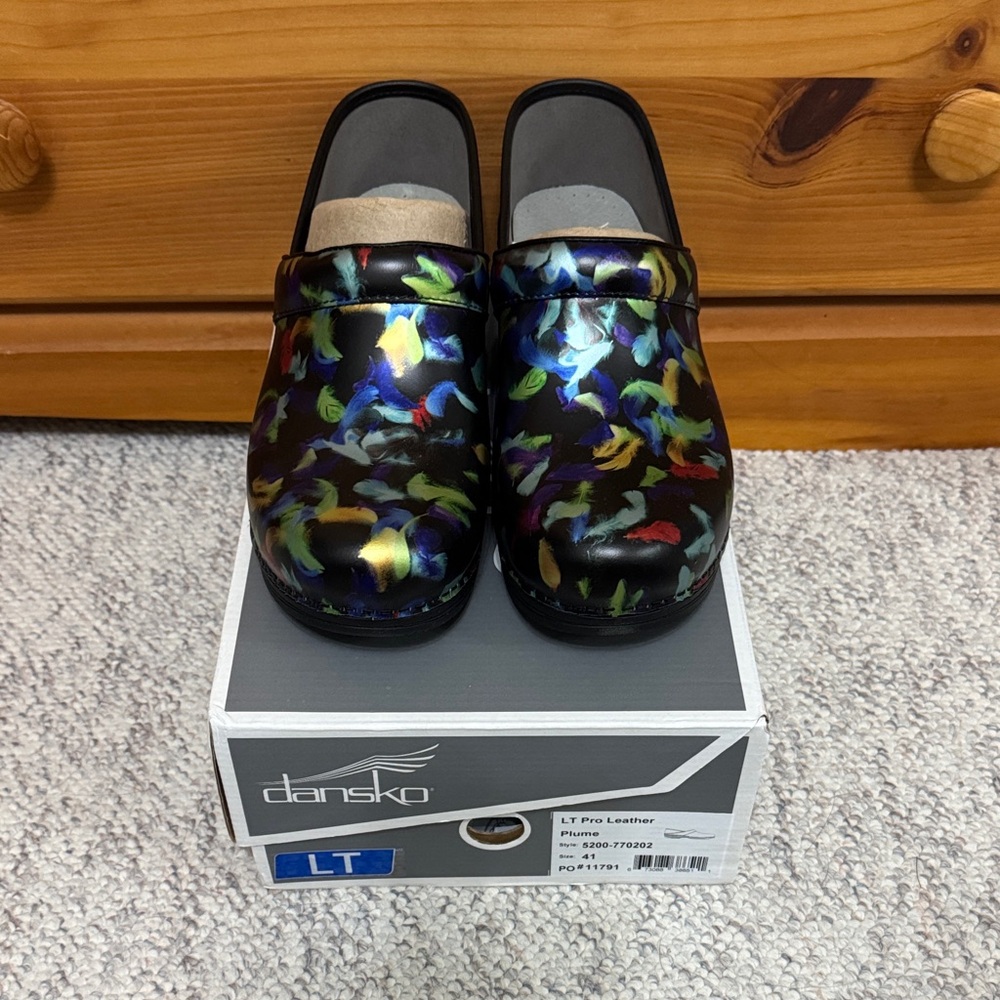 Dansko Lt Multicolor Patterned Professional Clogs… - image 1